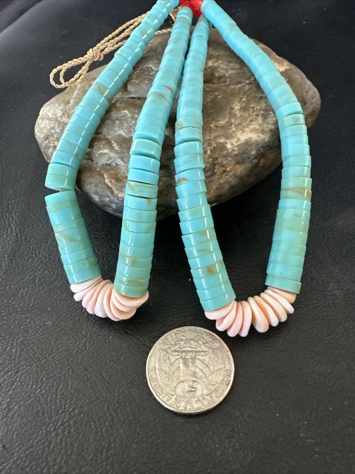 Set Of Jaclas Only Men Santo Domingo Coral Spiny Turquoise 4.5” 17847