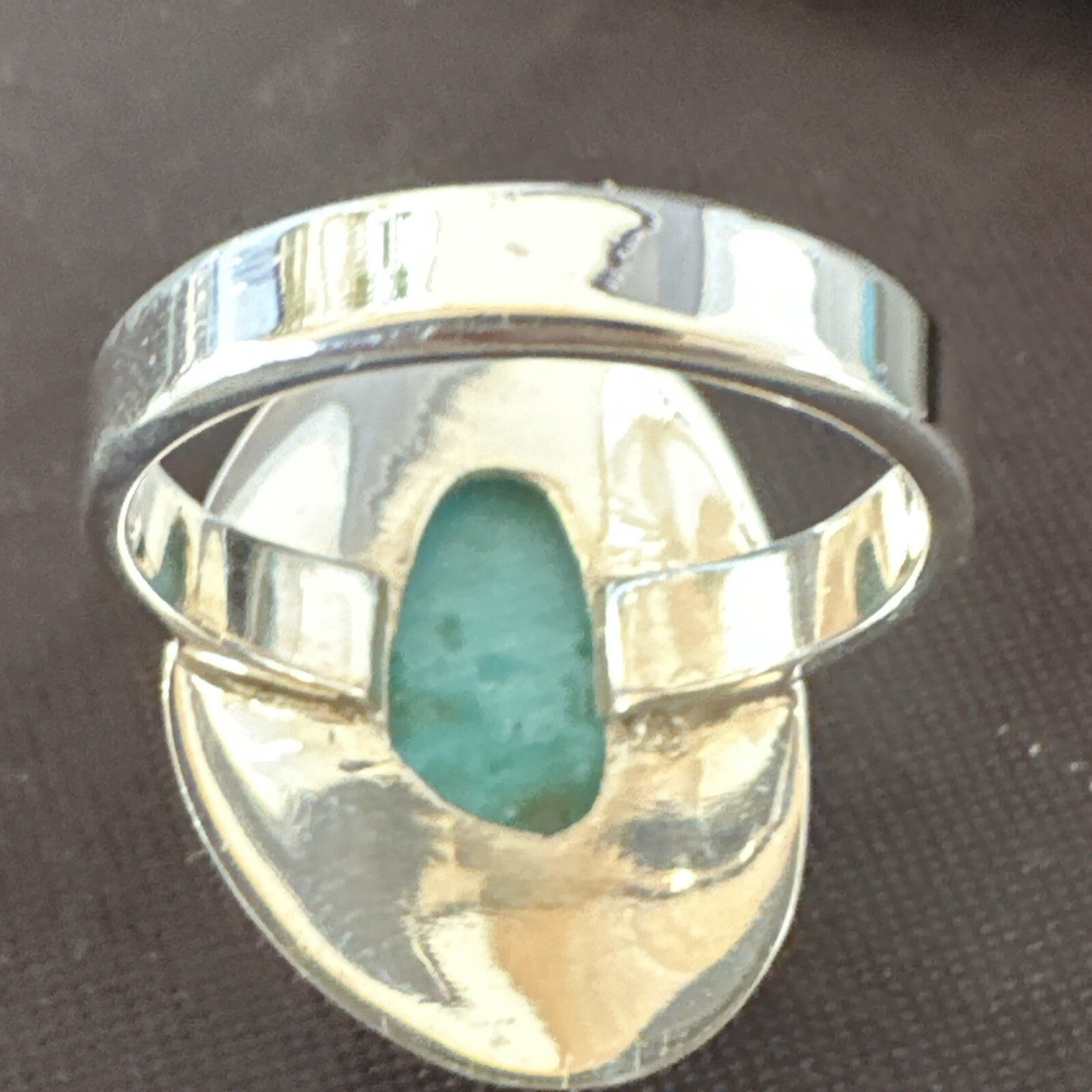 Southwestern Sterling Silver Blue Kingman Turquoise Ring Size 9 18529