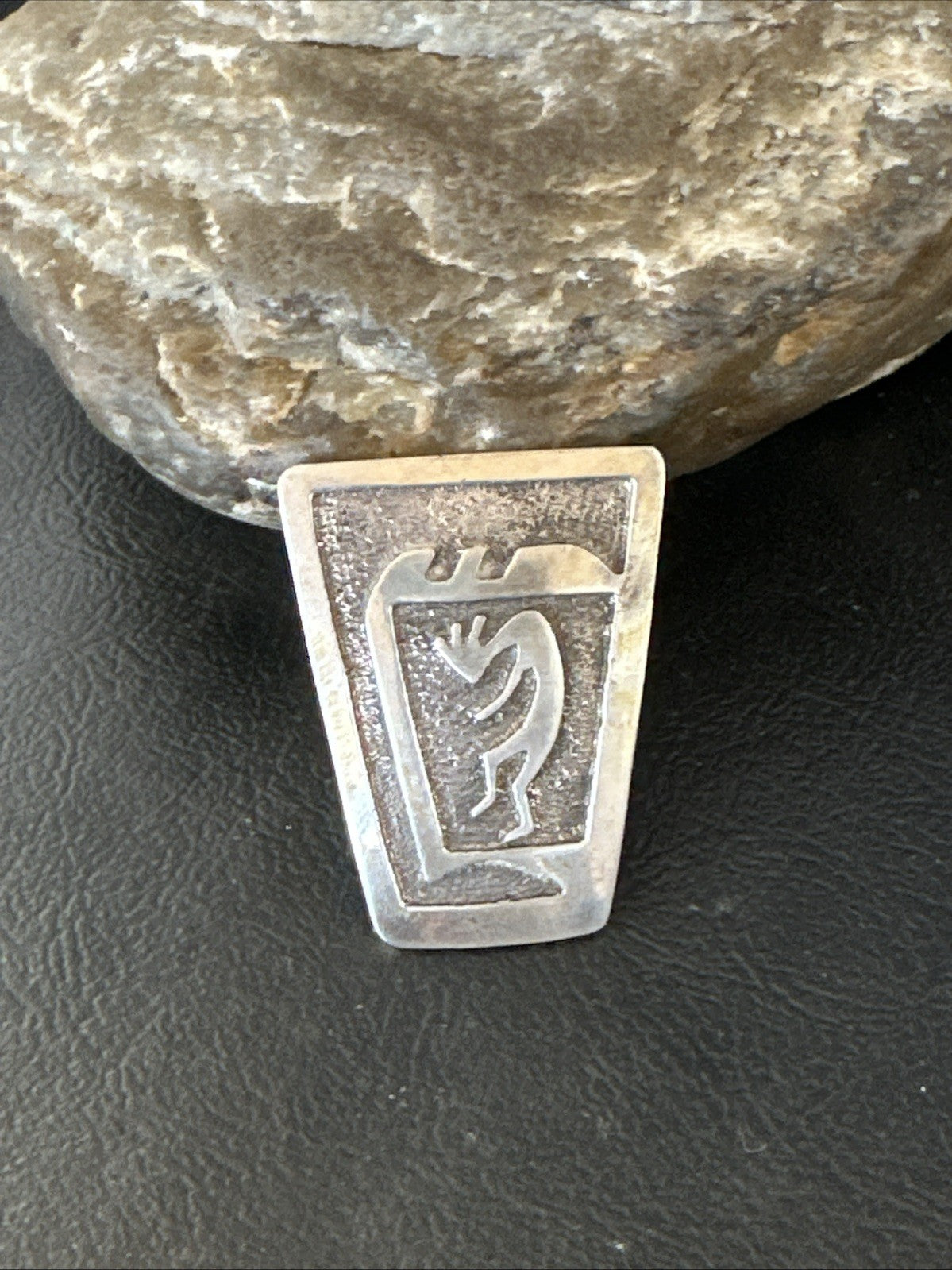 Old Pawn Kokopelli Native American Navajo Sterling Silver Pin 1.5" 19163