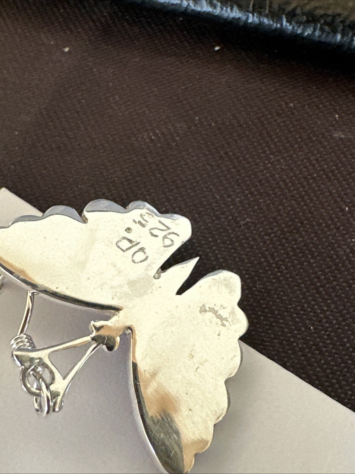 Butterfly Purple Stone Sugilite Opal Inlay Sterling Silver Dangle Earrings 18556