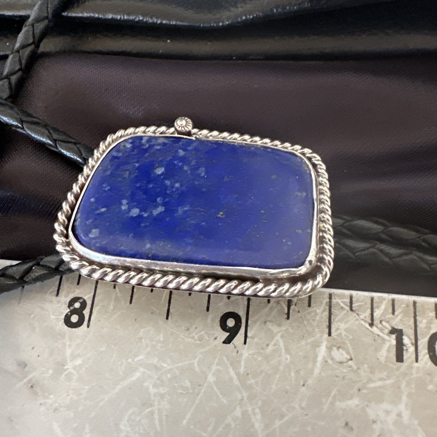 Mens Blue Lapis Lazuli Navajo Sterling Silver Bolo Tie A Toledo 19052