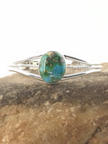Turquoise Navajo Bracelet | Sterling Silver | Authentic Native American Handmade | 4549