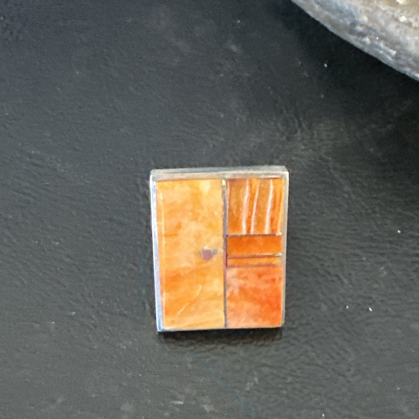 Women Orange Spiny Oyster Navajo Sterling Silver Ring Sz 6.5 17797
