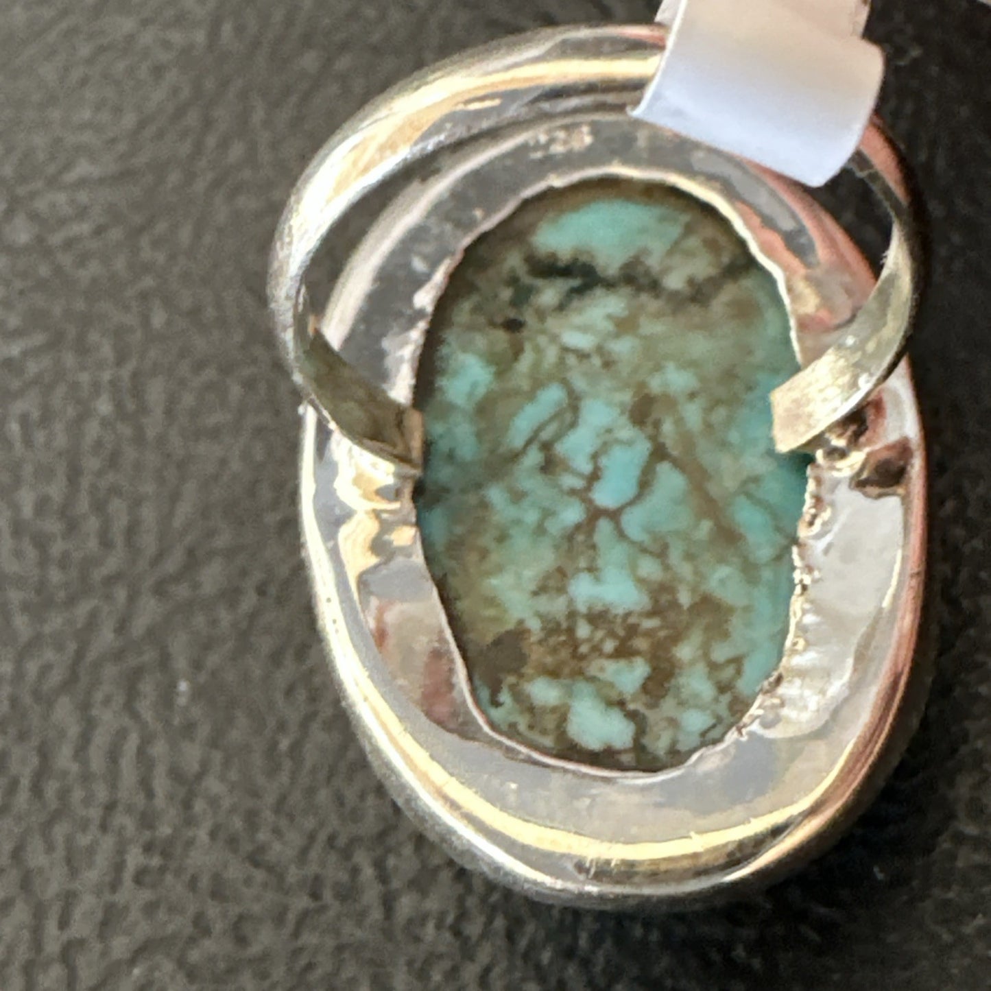 Blue Turquoise#8 Southwestern Sterling Silver Ring Size 5 19729