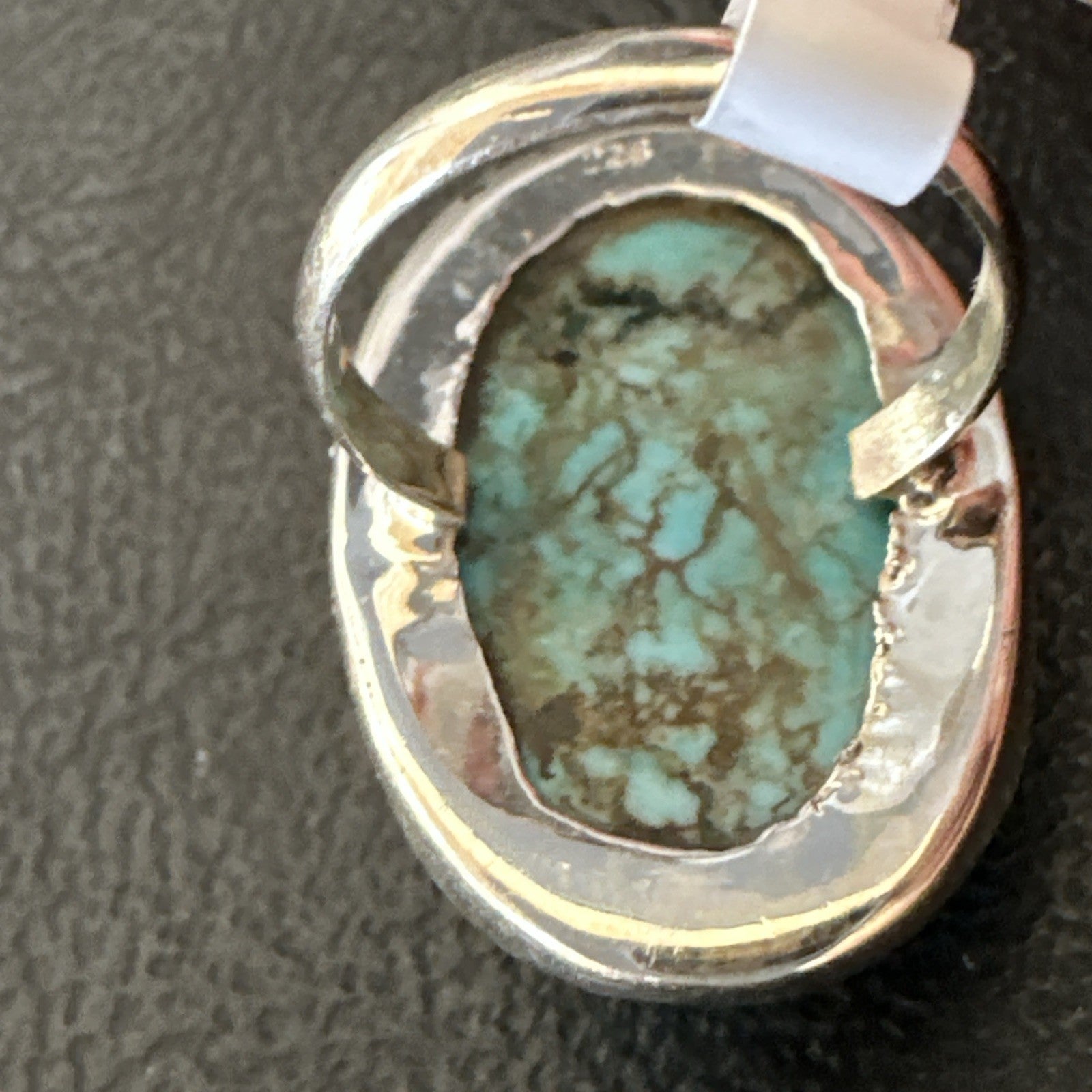 Blue Turquoise#8 Southwestern Sterling Silver Ring Size 5 19729