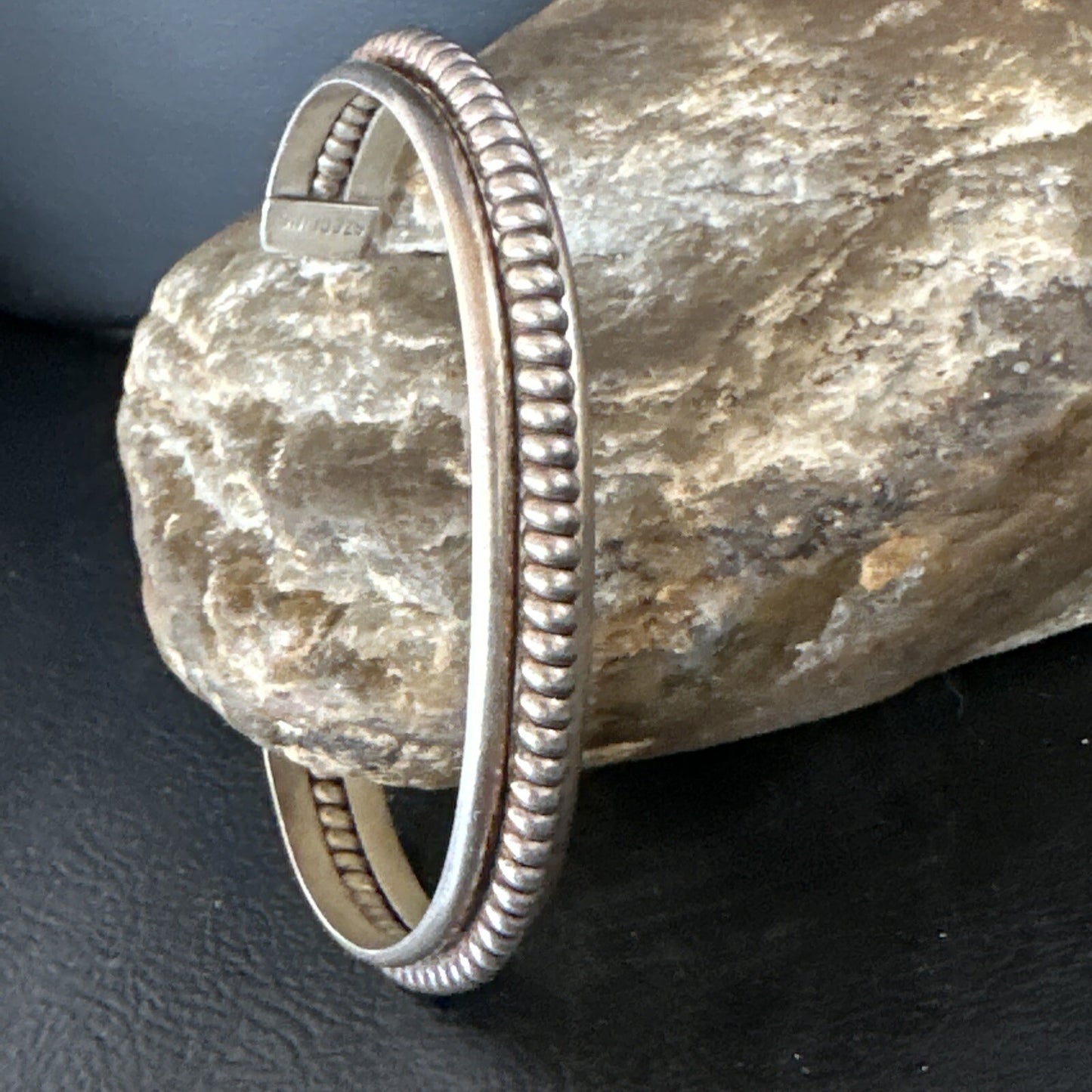 Native American Cuff Bracelet Old Pawn Navajo Sterling Silver 15072