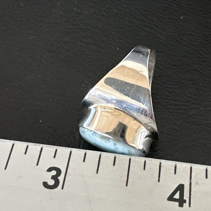 Womens Blue Larimar Navajo Sterling Silver Ring Size 8 17670