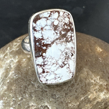 Mens Womens Wild Horse Turquoise Navajo Sterling Silver Ring Sz 7 17345