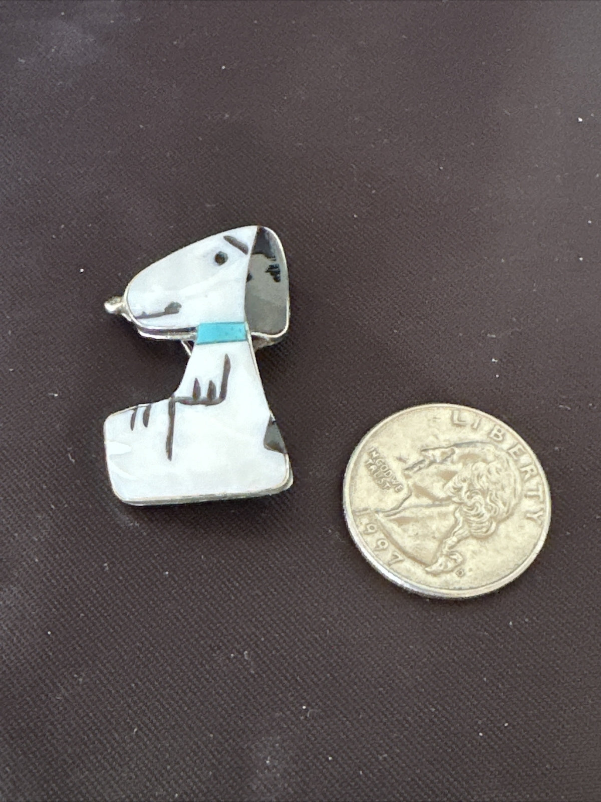 Snoopy Dog Zuni Sterling Silver Disney Pin Pendant Peanuts 17951