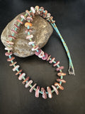 Purple Spiny Oyster Turquoise Navajo Pearls Necklace 29" | Sterling Silver | Authentic Native American Handmade | 19465