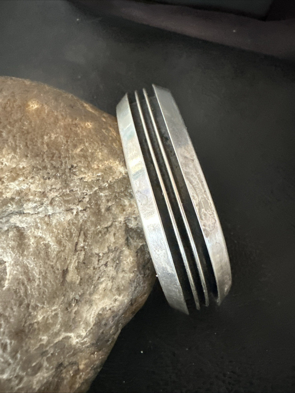 Mens Womens Navajo Sterling Silver Cuff Bracelet 7” 19696