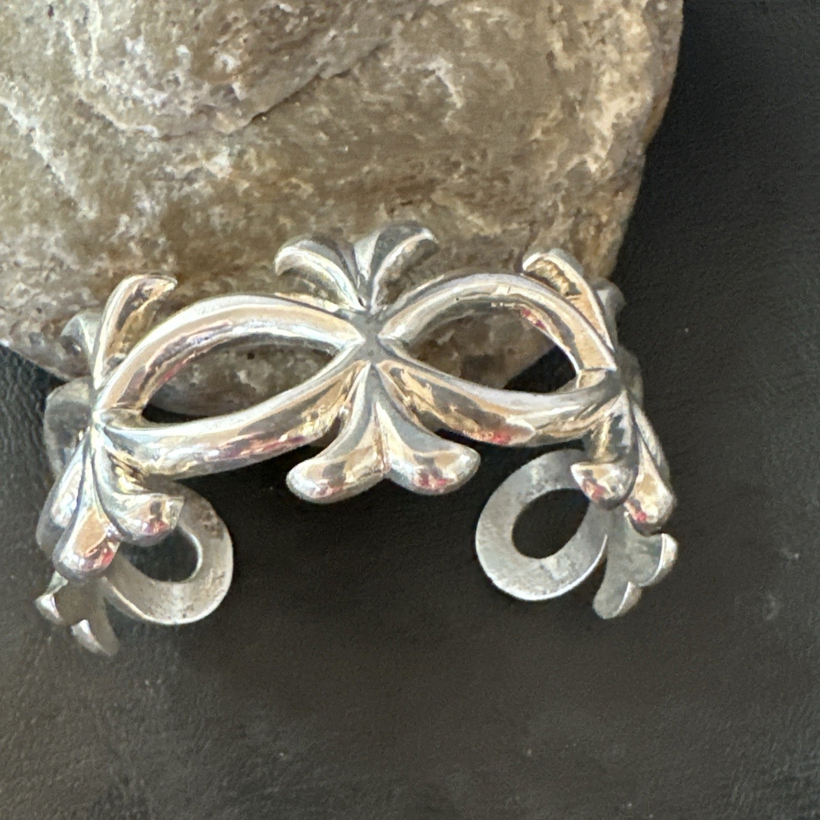 Tufa Cast Mens Womens Navajo Sterling Silver Cuff Bracelet 19689