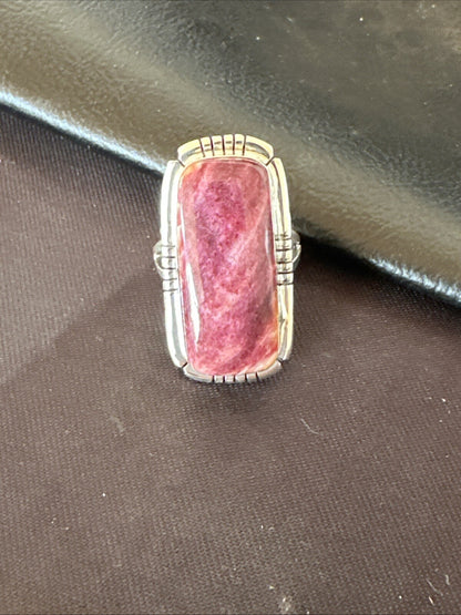 Womens Purple Spiny Oyster Navajo Sterling Silver Ring Size 6.5 18581