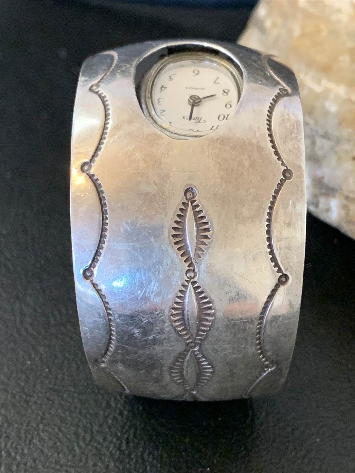 All Sterling Silver Southwestern Watch Tips Bracelet 01458