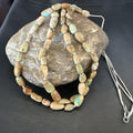 Only One Heishi Green Turquoise 2 Strands Bead Necklace | Sterling Silver | Authentic Native American Handmade | 18823