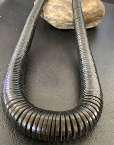 Navajo Black Onyx Bead Necklace 24" Native American Handmade 12528