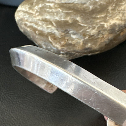 Old Pawn Navajo Cuff Bracelet Native American Sterling Silver 18124