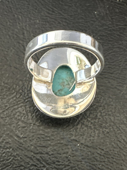 WoMens Sterling Silver Blue Kingman Turquoise Ring Size 7 17680
