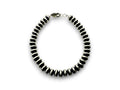 Navajo Rondelles Saucer Flat Bead Bracelet 6mm 8" | Sterling Silver | Authentic Native American Handmade | 97608