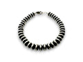 Navajo Rondelles Saucer Flat Bead Bracelet 6mm 7" | Sterling Silver | Authentic Native American Handmade | 97607