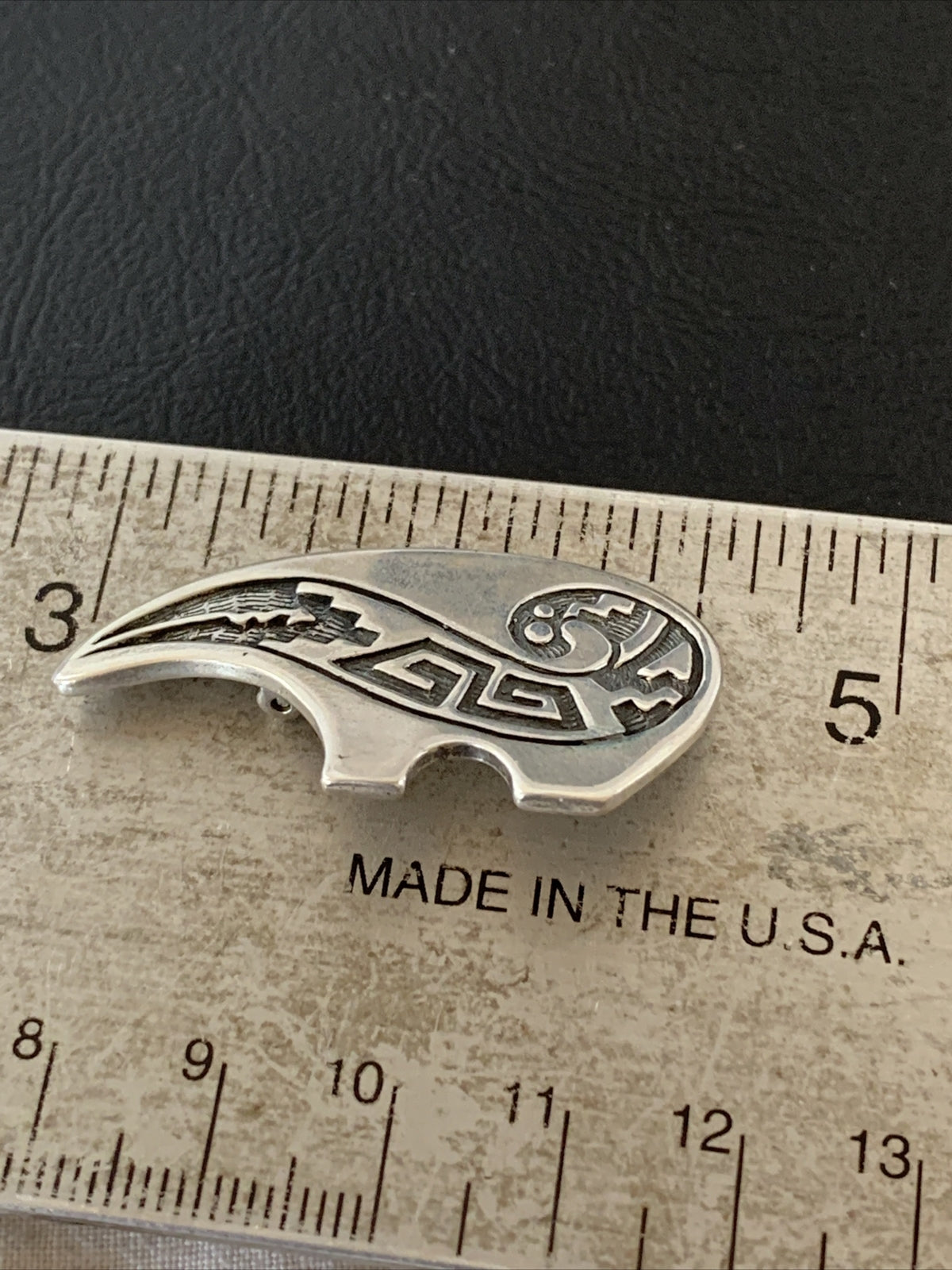Bear Southwestern Hopi Sterling Silver Pendant 01462
