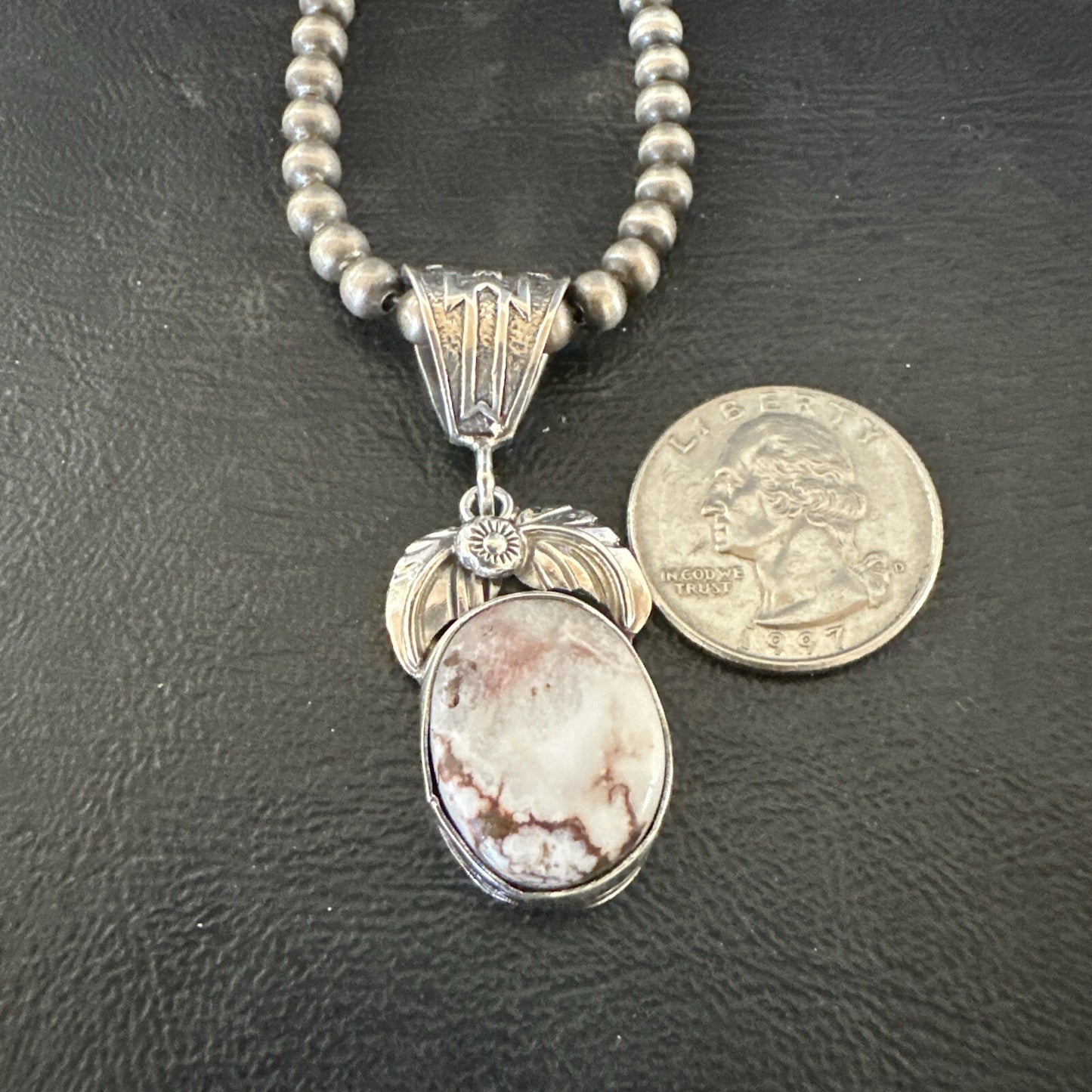 Mens Womens Wild Horse Turquoise Pendant Navajo Sterling Silver Necklace 17809N