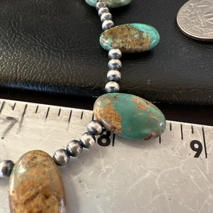 Sterling Silver Beads Royston Turquoise 20" Necklace 18855