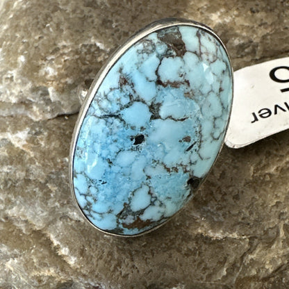 Blue Turquoise#8 Southwestern Sterling Silver Ring Size 5 19730