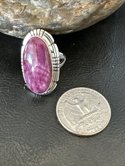 Womens Purple Spiny Oyster Navajo Sterling Silver Ring Size 6.5 18583