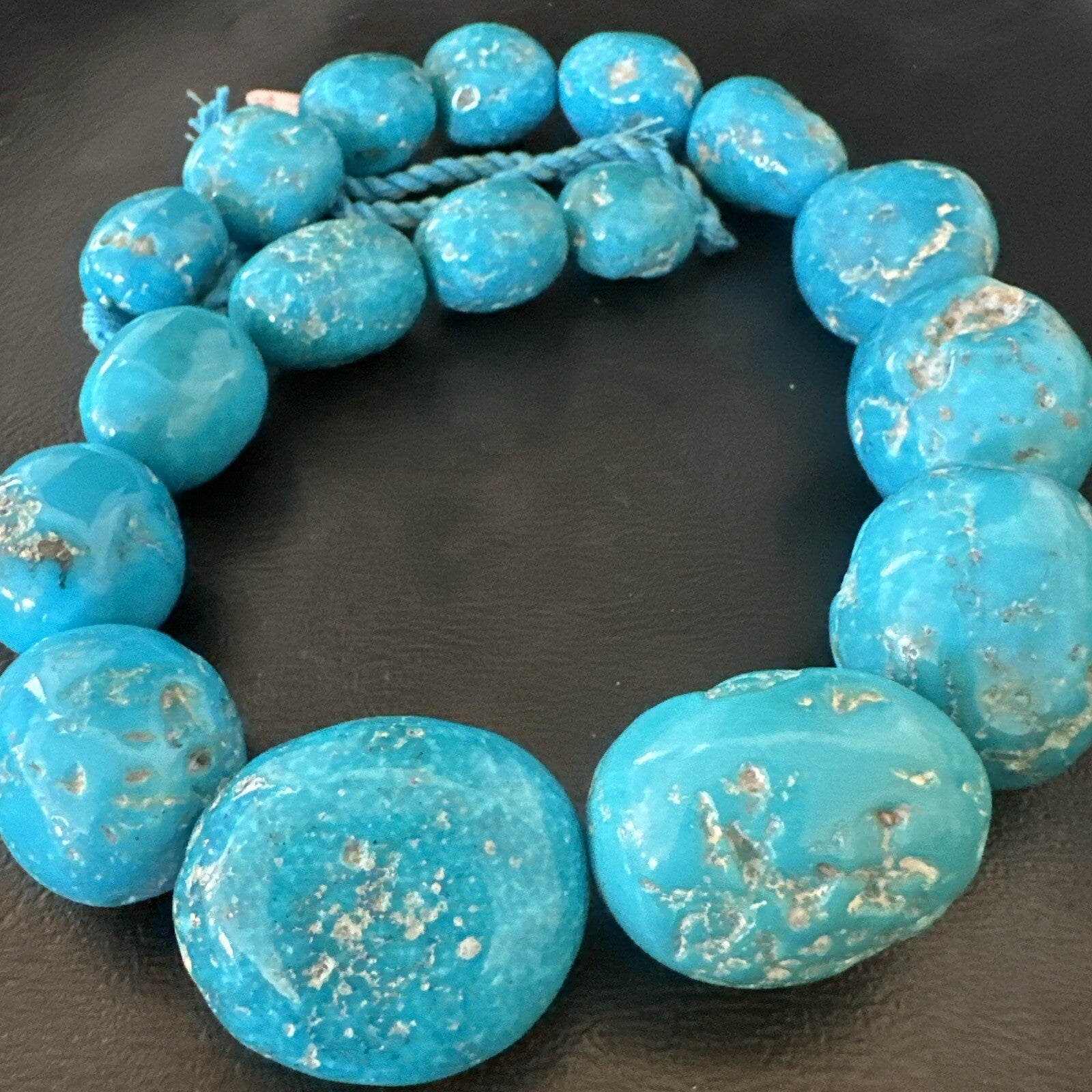 Collectors Authentic Blue Sleeping Beauty Graduated Turquoise 20” 18477