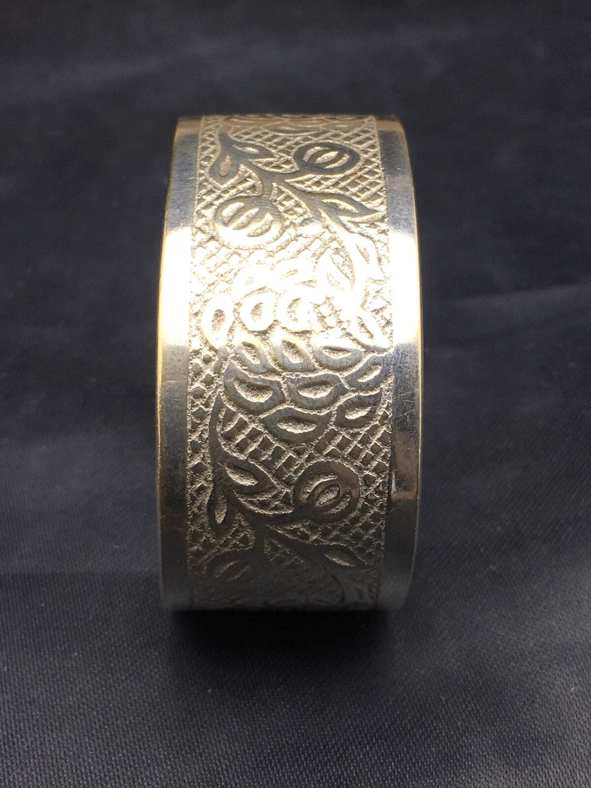 Navajo Sterling Silver Stamped Children's Cuff Bracelet 04051