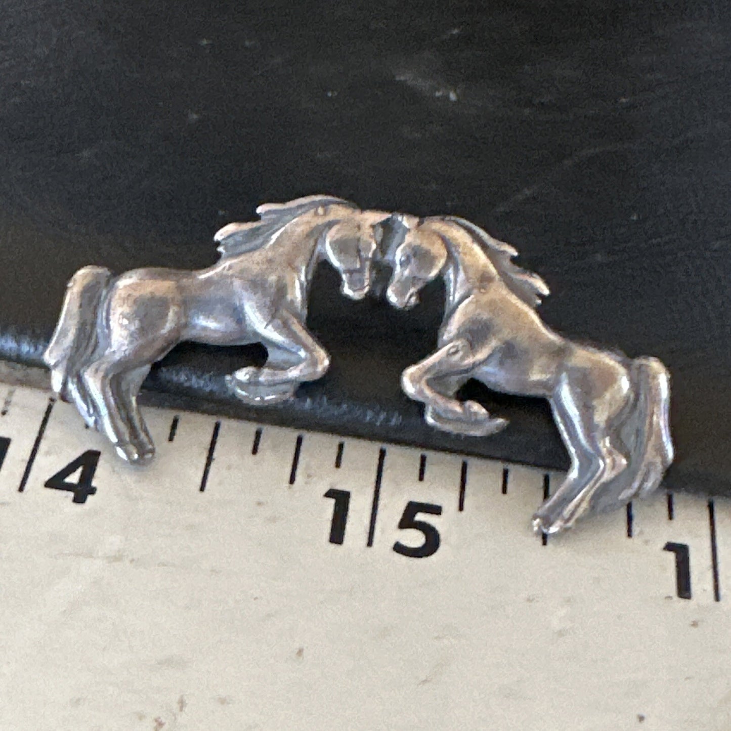 Galloping Horses Pendant Navajo Sterling Silver 2” 15453