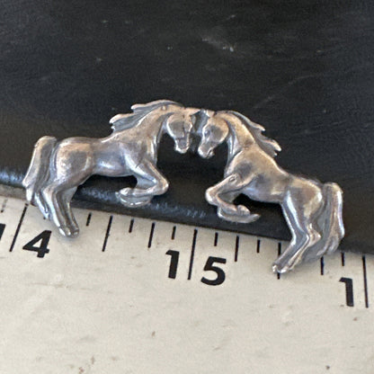 Galloping Horses Pendant Navajo Sterling Silver 2” 15453