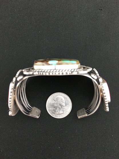 Royston Turquoise Spiny Oyster Navajo Sterling Silver Bracelet 1129