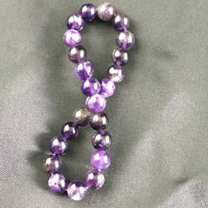 Purple Amethyst Navajo Stretch Elastic Bracelet 6.5" 02002