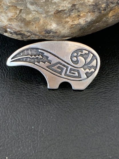 Bear Southwestern Hopi Sterling Silver Pendant 01462