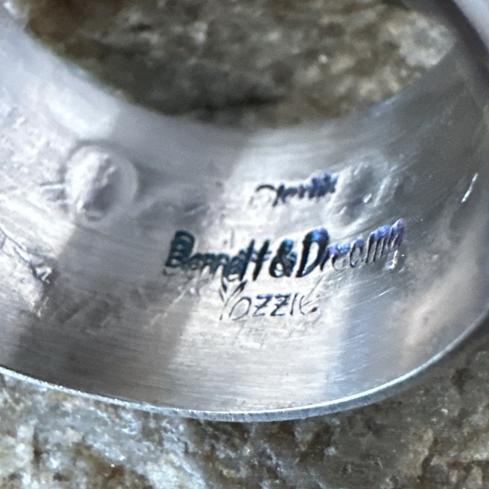 Mens Wedding Wide Band Navajo Stamped Sterling Silver Ring Size 14 19066