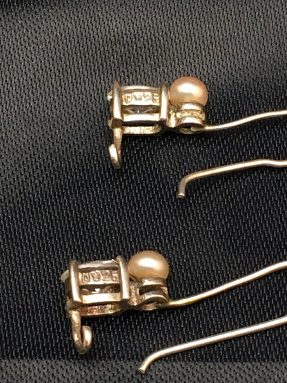 Pearl Sterling Silver Earrings 08610