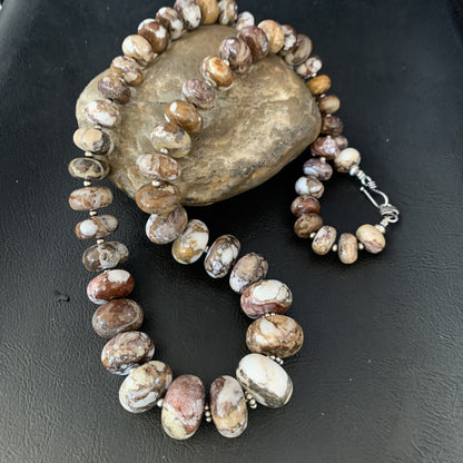 27" Wild Horse Navajo Pearls Sterling Silver Crazy Turquoise Necklace 13887