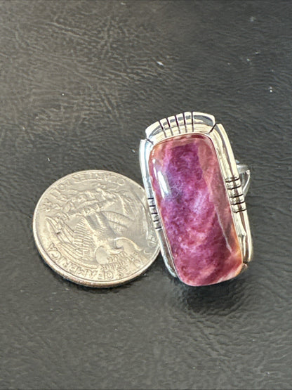 Womens Purple Spiny Oyster Navajo Sterling Silver Ring Size 6.5 18581