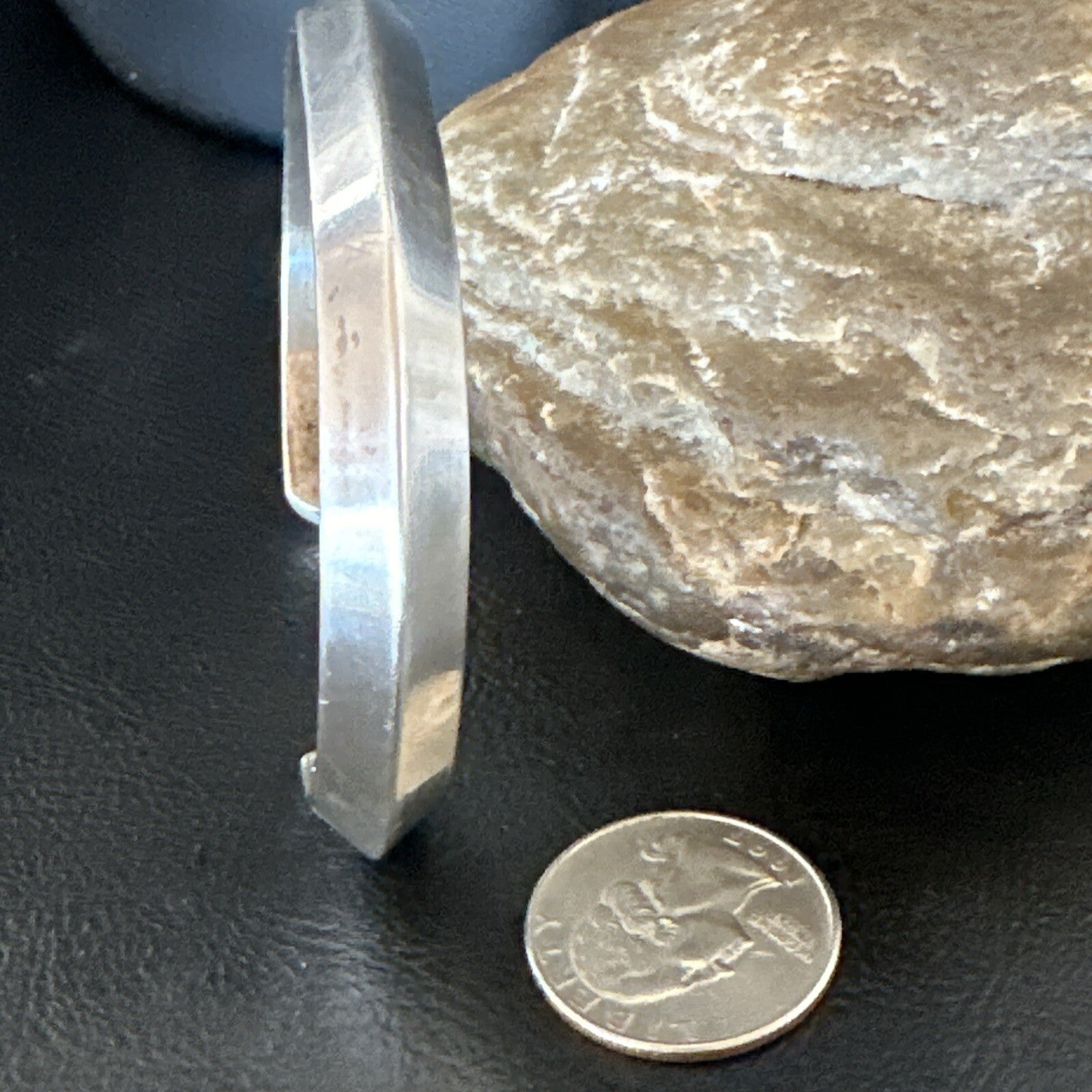 Old Pawn Navajo Cuff Bracelet Native American Sterling Silver 18124