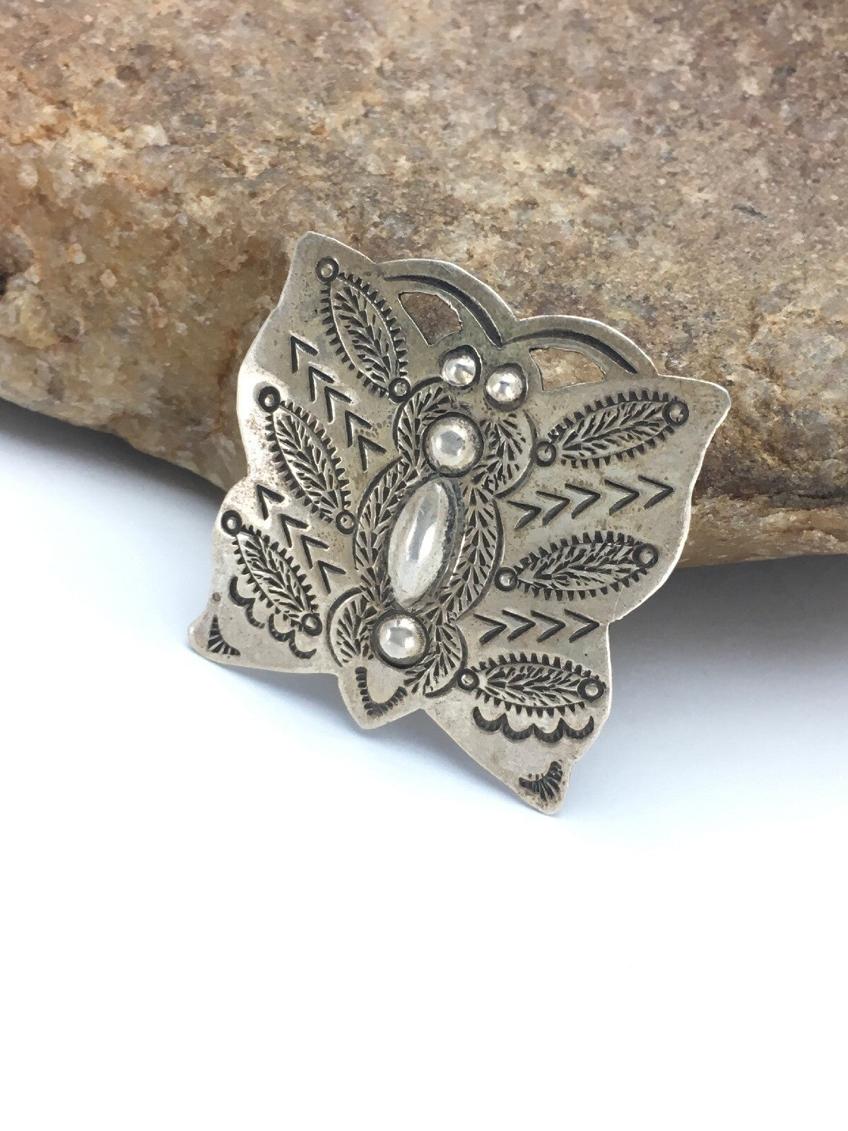 Dragonfly Sterling Silver Navajo Pin Pendant 02665