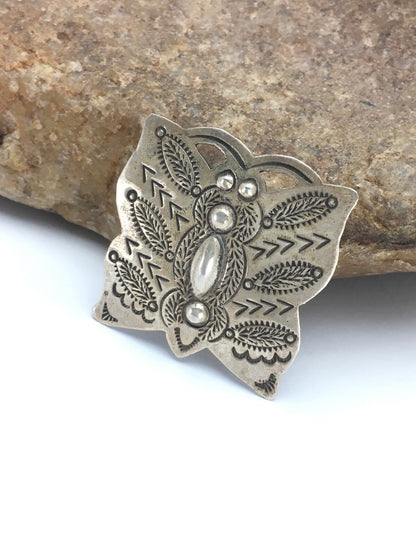 Dragonfly Sterling Silver Navajo Pin Pendant 02665