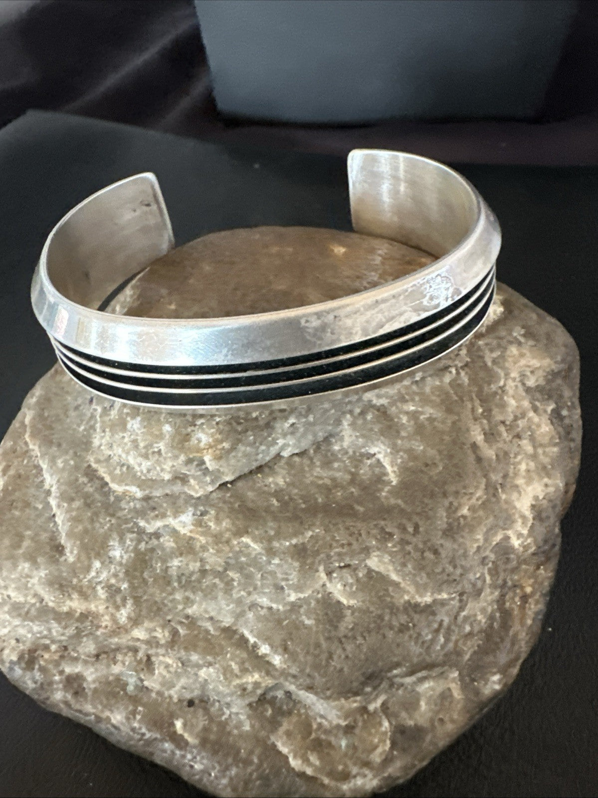 Mens Womens Navajo Sterling Silver Cuff Bracelet 7” 19696
