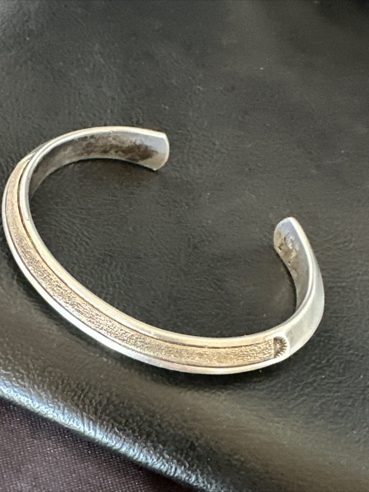 WoMens Navajo Sterling Silver 14K Gold Cuff Bracelet 18200