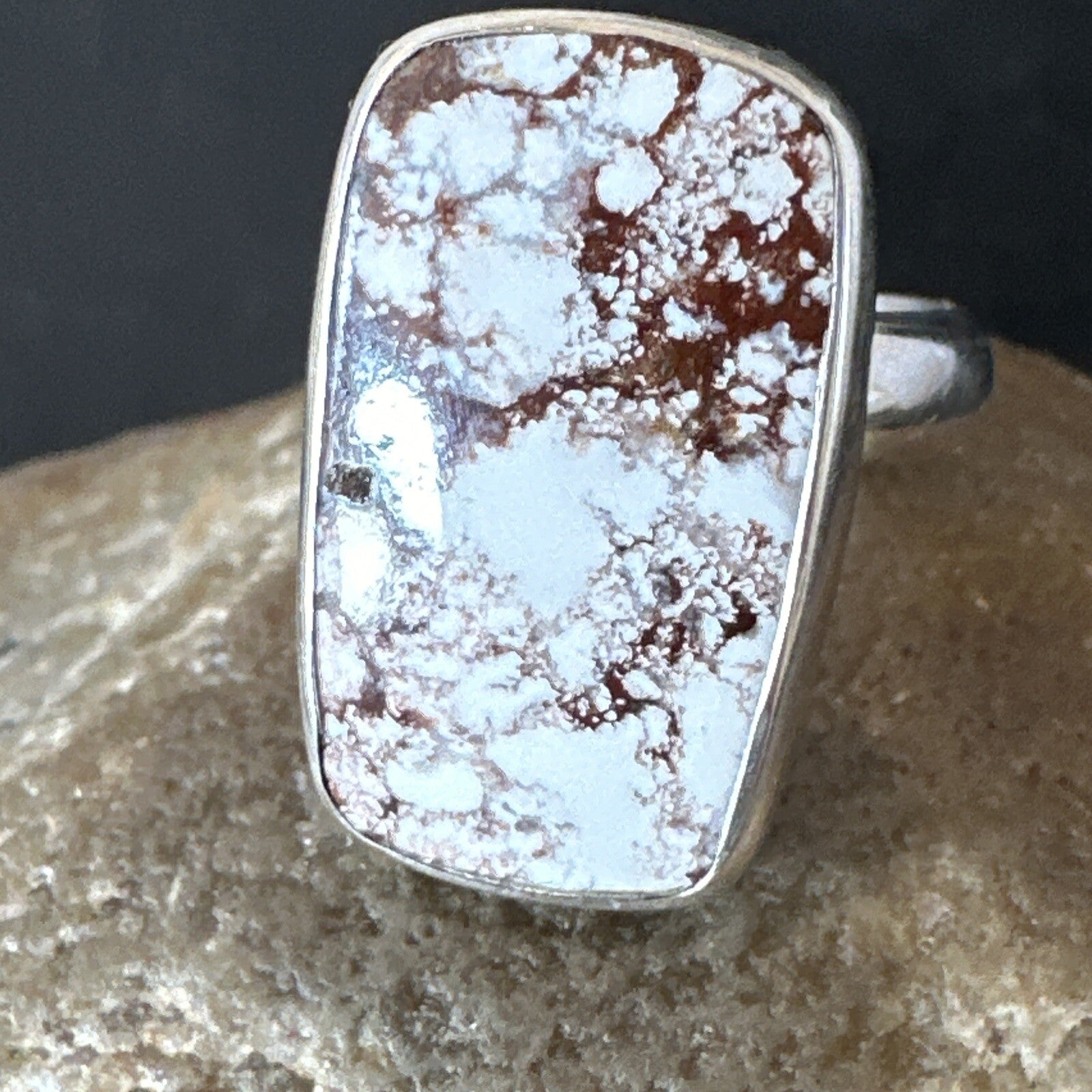 Mens Womens Wild Horse Turquoise Navajo Sterling Silver Ring Sz 7 17345