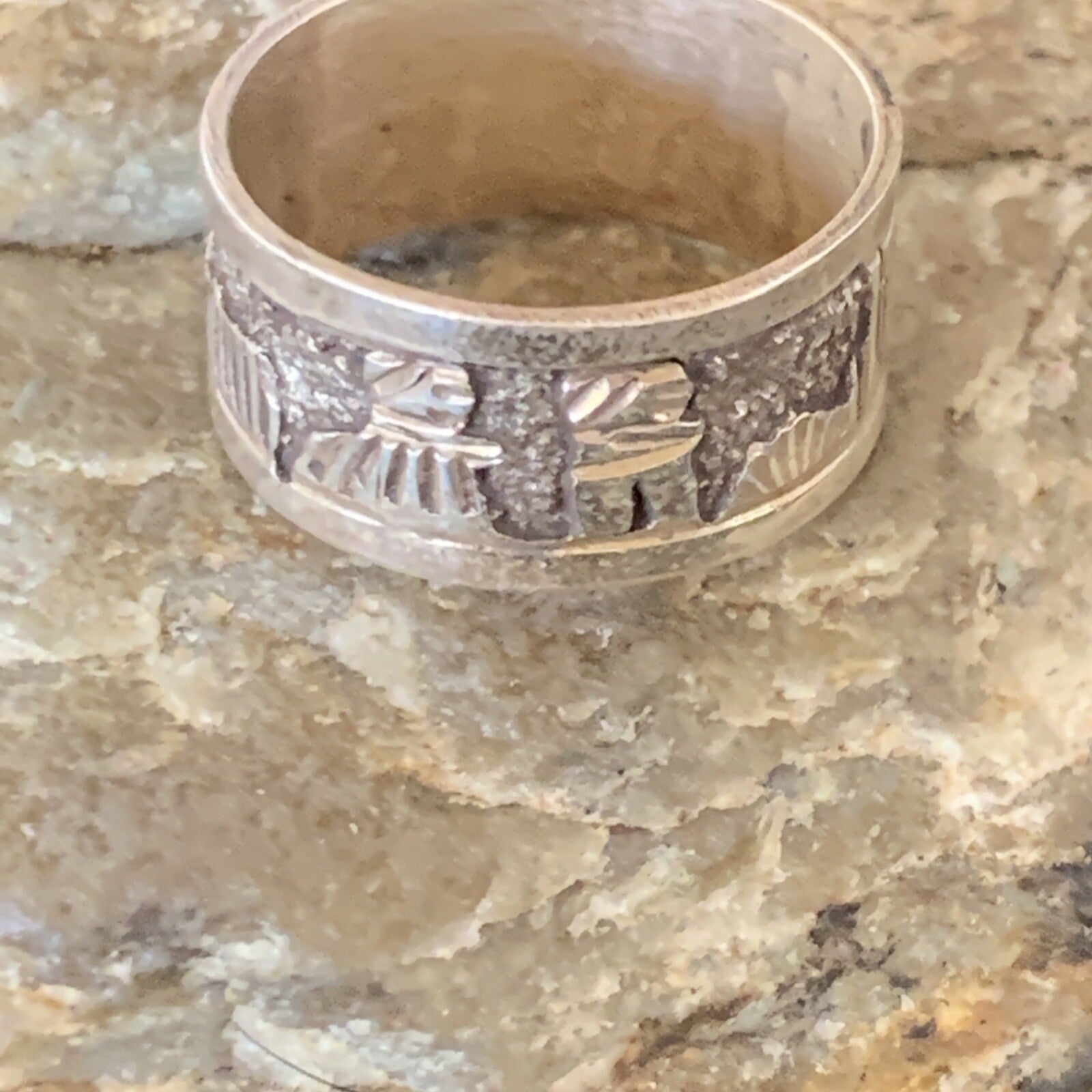 Native American Navajo Sterling Silver Pueblo Ring Size 10 11977N