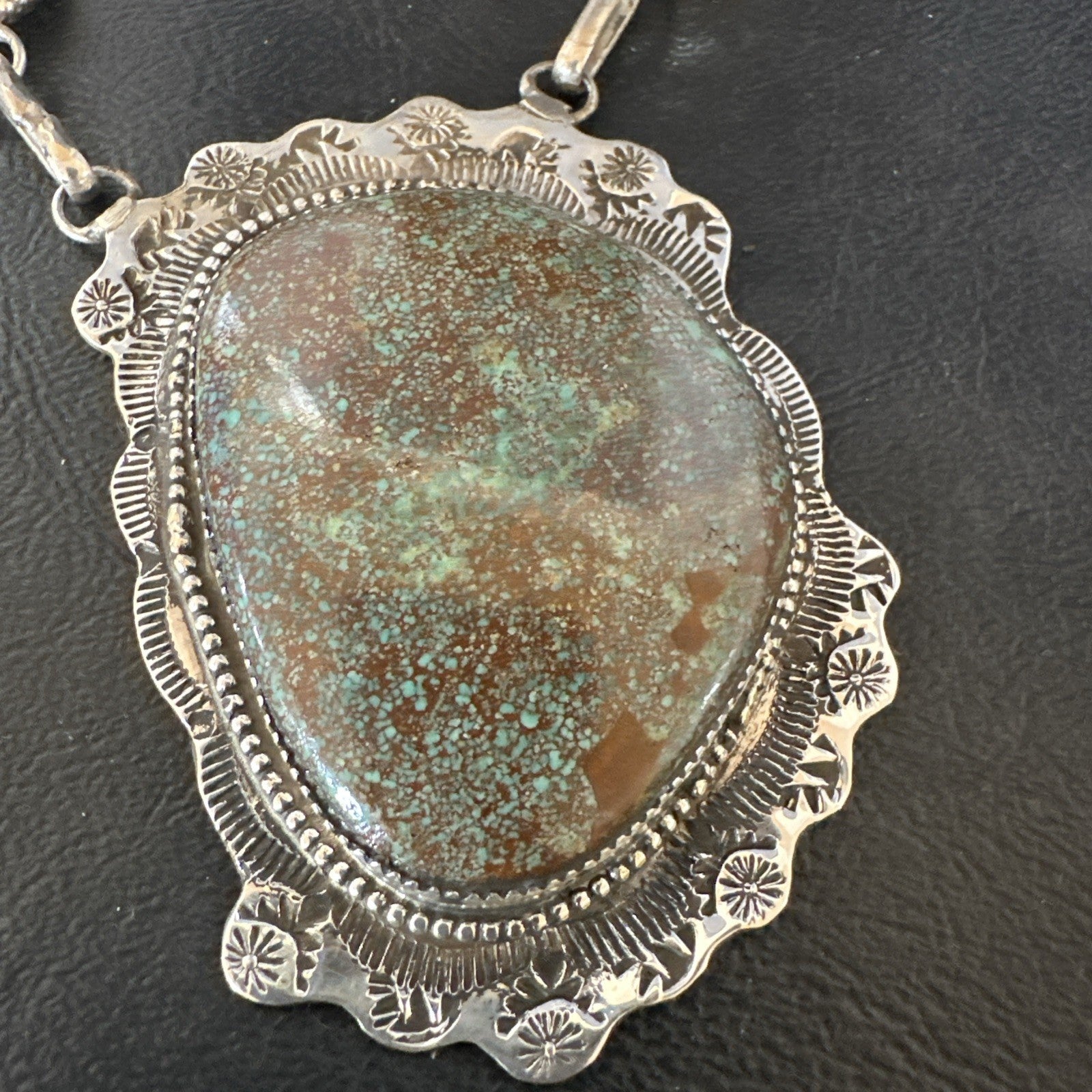 Mens Women Blue Turquoise #8 Navajo 25" Sterling Silver Lariat Necklace 19068