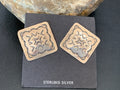 Women's Southwestern Post Earrings | Sterling Silver | Authentic Native American Handmade | 01655