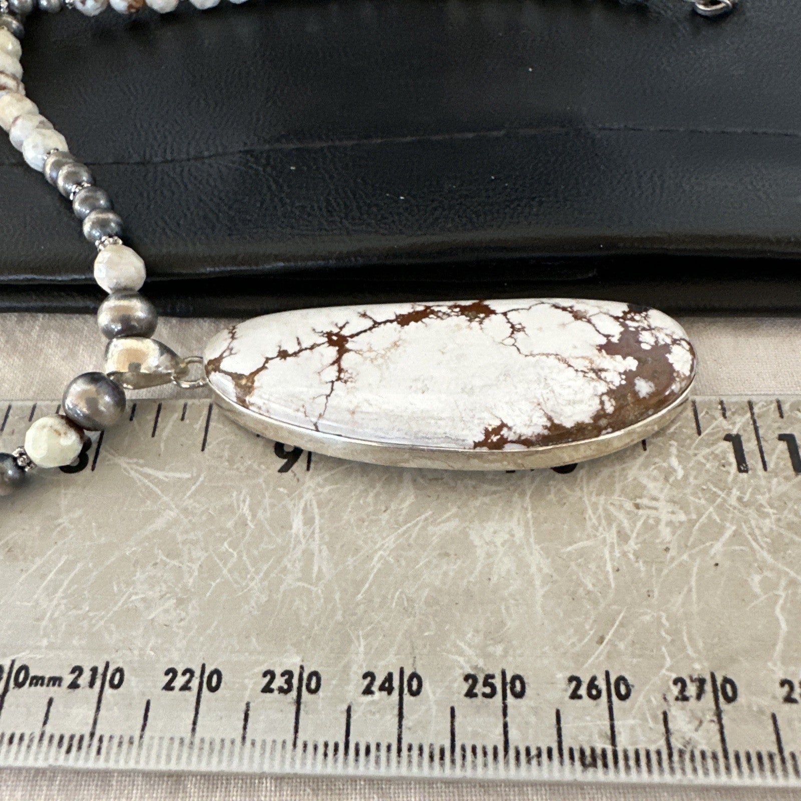 Mens Womens Wild Horse Turquoise Pendant Navajo Sterling Silver Necklace 19572